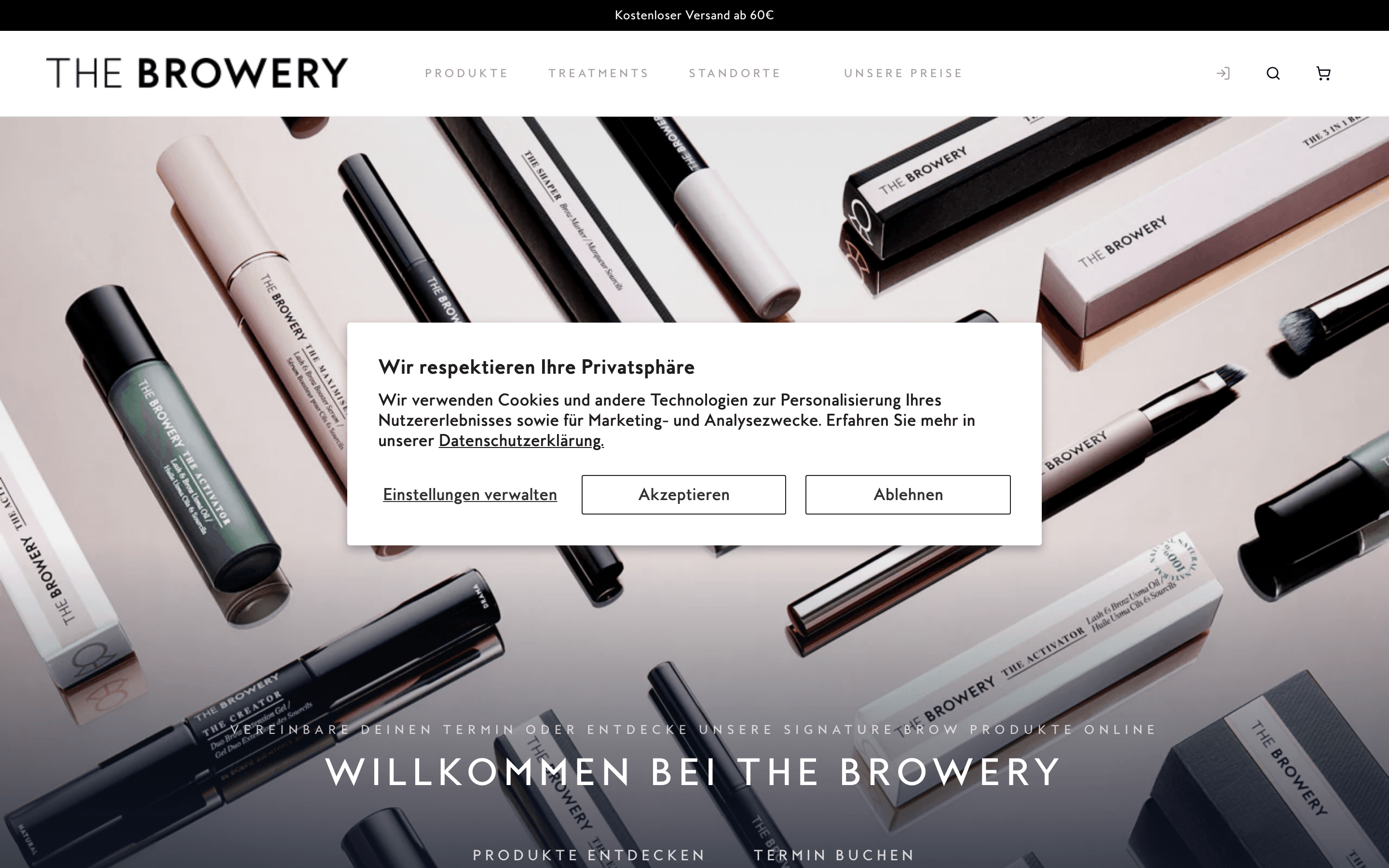 THE BROWERY — Beauty-Brand mit Shop und sieben Studios.